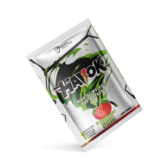 BBN Havok Pre-Workout Foil Sample Pack 1 Serving Strawberry Sherbet Cyclone